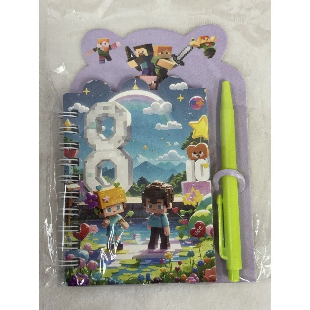 Minecraft Mini Notebooks With Pens, Set Of 4, Lined, 5.5